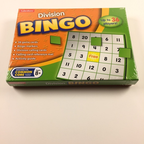Lakeshore | Other | Lakeshore Learning Division Bingo Math Game New ...